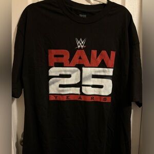 Like New  Authentic RAW 25 Years Wrestling XL Shirt